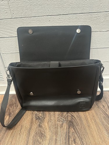 Aldo Messenger Bag Mens Work Laptop Briefcase Shoulder Strap Faux Leather New - Picture 7 of 8