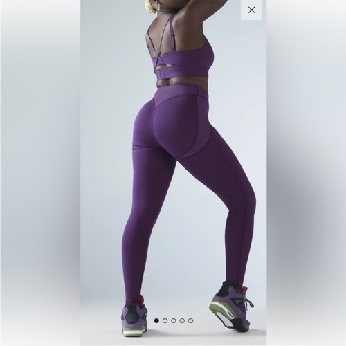 Savage x Fenty Punk Purple Ribbed Curve Alert Leggings - Picture 7 of 8