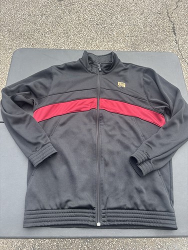 Vintage Y2K Nike Lebron James Logo Swoosh Striped Track Jacket Warm Up Large L - Picture 2 of 10