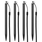  4 Stück universeller Resistiver Touchscreen-Stylus mit Federseil, schwarzer