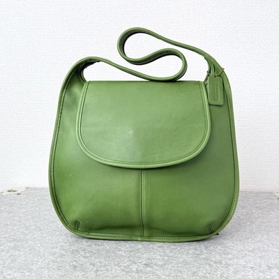 バッグ Vintage Coach Shoulder Tote Bag Green Coach apple green leather tote shoulder bag | eBay