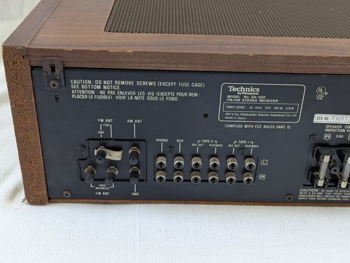 TECHNICS by Panasonic FM/AM Stereo Receiver w/Phono SA-500 Parts Repair POWER ON - Picture 11 of 14