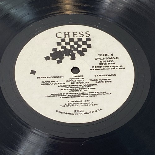 CHESS Double LP Record Album Set RCA CPL2-5340 Benny Anderson Tim Rice Ulaeus - Picture 11 of 13