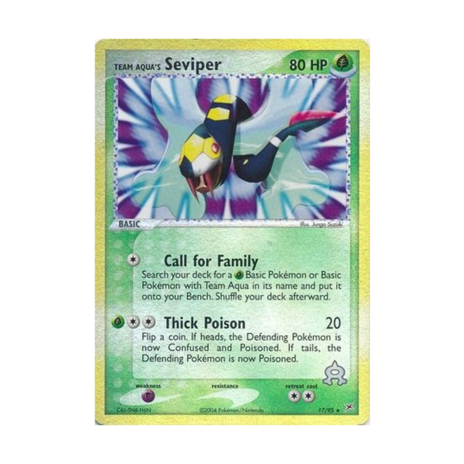 Pokemon Team Magma vs Team Aqua Team Aqua's Seviper (R) #17 (Reverse Holo) NM