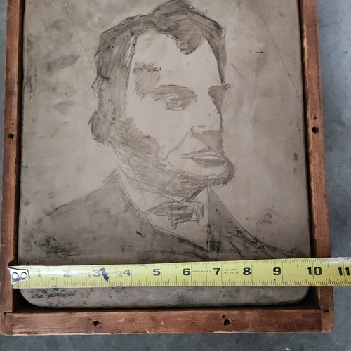 Seltene Skizze aus der Bürgerkriegszeit auf lithographischem STEIN von ABRAHAM LINCOLN DEPARTMENT OF - Bild 8 von 10