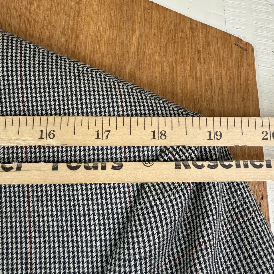 Hart Schaffner Marx Suit Mens 40R Gray Houndstooth 2 Button Worsted Wool VTG 90s - Image 4 of 4