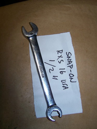 Snap-On Tools USA RXS18 SAE 9/16" Flare Nut 6 Point Wrench / Open-End Wrench - Picture 2 of 2