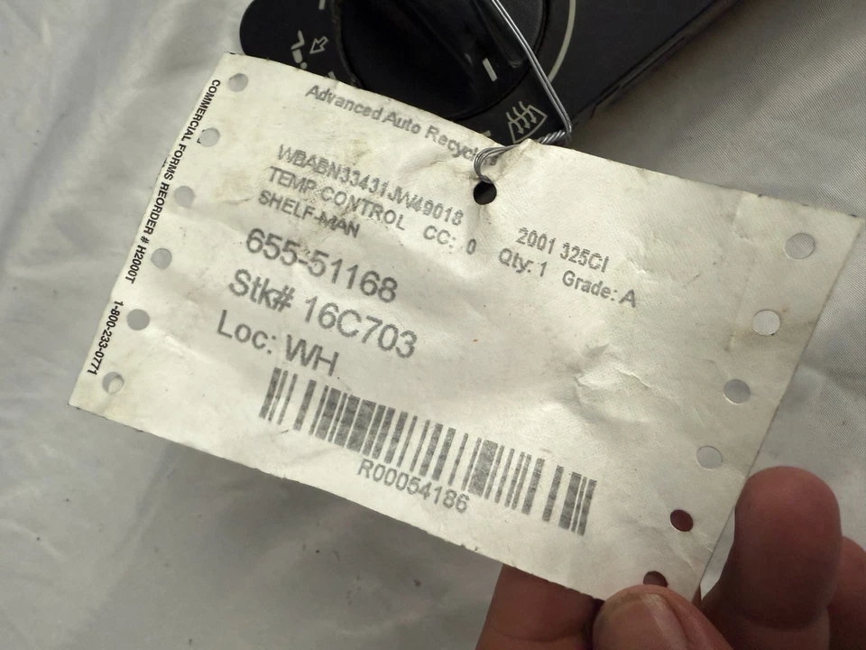 1999 - 2006 BMW 325i 323i 330Ci 330i температуры климат переменного тока нагреватель переключатель OEM - Изображение 4 из 4