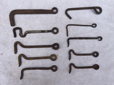 Lot 10 Blacksmith Assorted Hand Forged Iron Gate Barn Shed Door Hook Latch