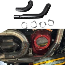 Carbon Fiber Exhaust Pipe Heat Shield for Harley 17-25 Touring Road Street Glide