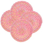  4 Pcs Tischset Geflochten Platzdecken Tassenpolster Küchentischmatten