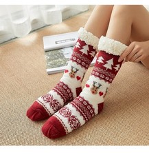Women's Winter Fleece-Lined Non-Slip Home Socks