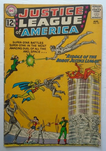 Justice League of America #13 Silver Age DC Comic 1962 sehr guter Zustand