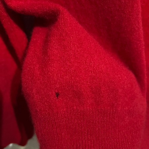 Preston & York Premiere roter Kaschmirpullover mit Stehkragen Damen L DEFEKT FÜR REPARATUR - Bild 4 von 6