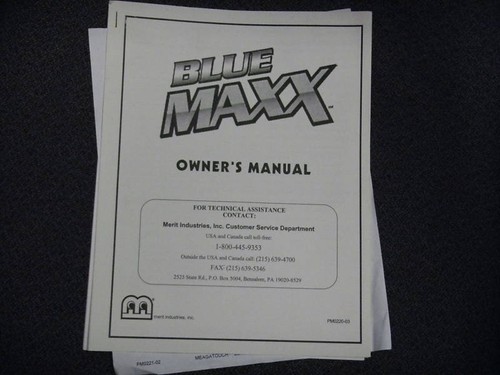 BLUE MAXX MERIT MEGATOUCH owners manual