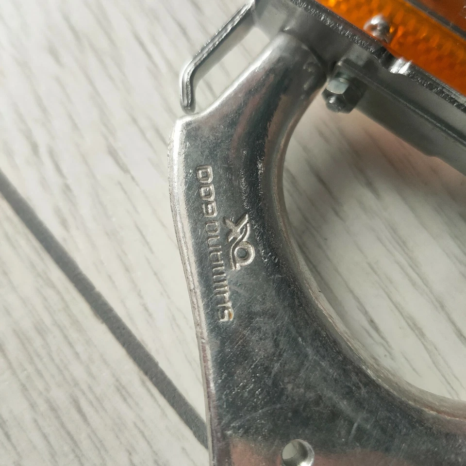 Pedales de bicicleta de carretera Shimano 600 AX de colección piezas clásicas de bicicleta de carreras nuevos en stock Foto 3 de 4