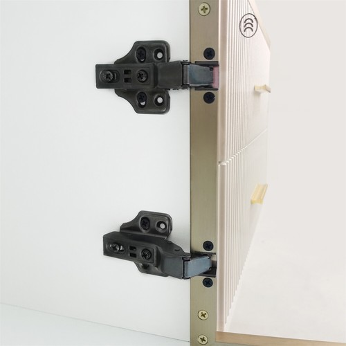 TV Lowboard Fernseher Schrank mit LED-Leuchten Marmoreffekte Fernsehschrank Weiß - Bild 7 von 9
