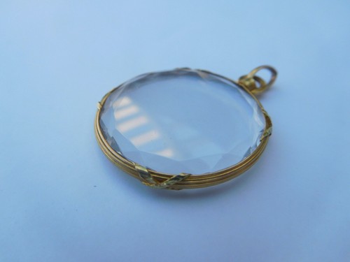 French Edwardian 1906 14K Gold Glass Dual Photo Fasces Pendant Locket 💎 "18K"? - Picture 6 of 20