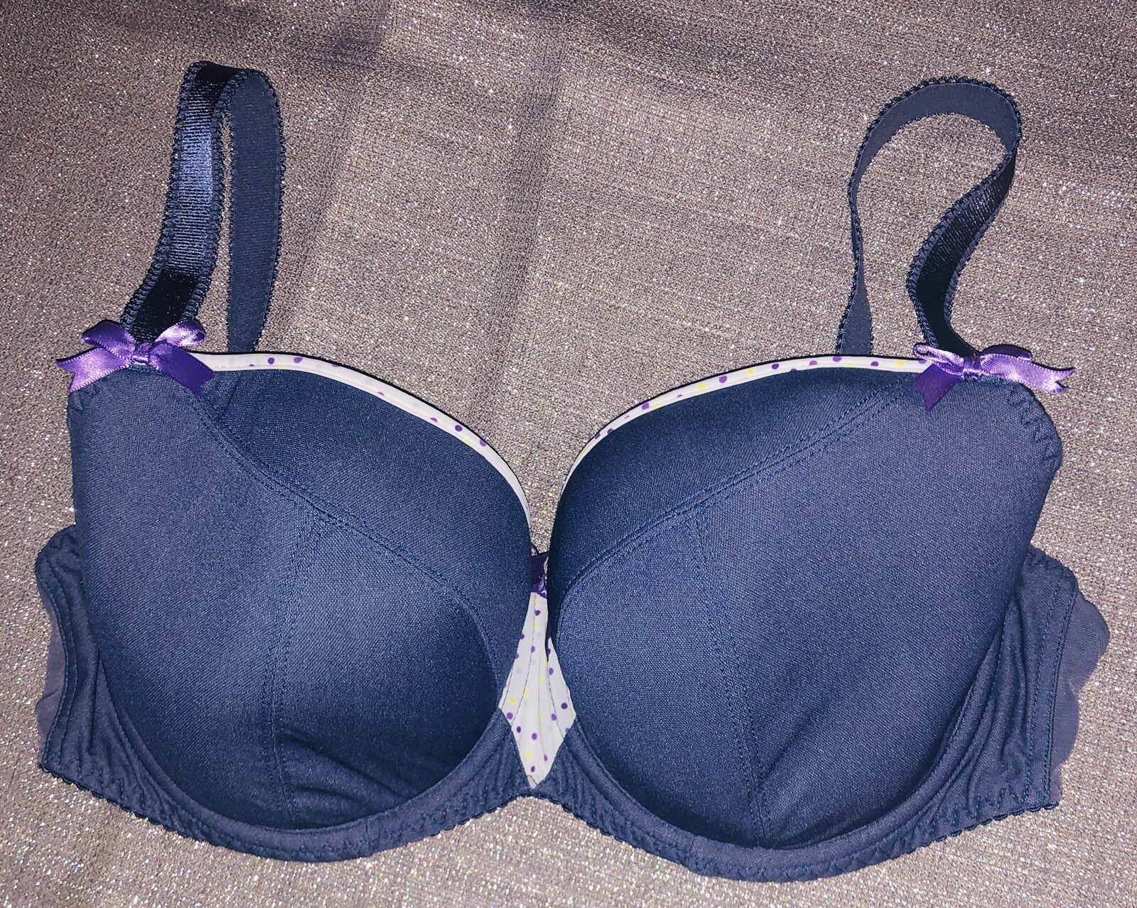 Curvy Kate CK3801 Arizona Padded Balcony Balconette Bra in Denim Mix