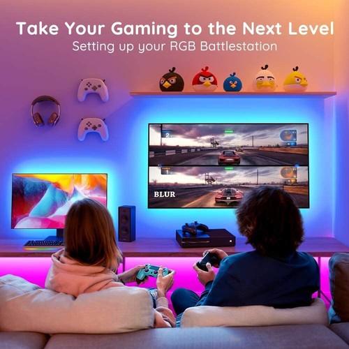 RGB TV LED Backlight Smart LED Strip Lights 4 pcs 50cm Bluetooth APP Sync USB - Picture 11 of 20
