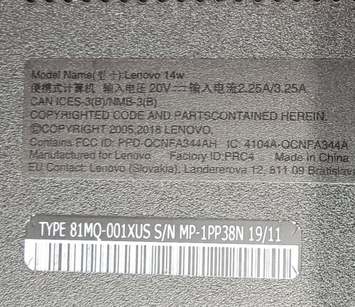 Lenovo Ideapad 14W Touchscreen AMD A6-9220C 1.80GHz, 8GB RAM, 256GB NVME, WIN 11 - Afbeelding 10 van 10