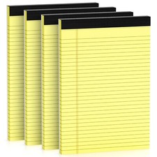 Legal Pads 8.5 x 11 Note Pads Wide Ruled 4 Pack, Lined Notepad 8.5 ... Fast Ship