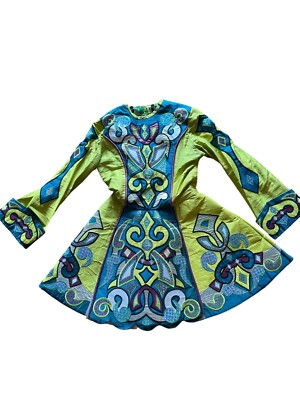 Traditional Irish Step Solo Dance Dress Dublin Celtic Folk Costume. See Measurem