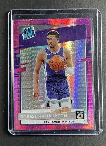Tyrese Haliburton Hyper Pink Donruss Optic Rated Rookie #162