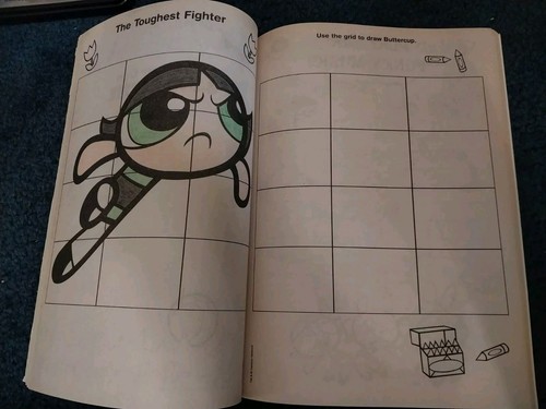 Vintage VTG The Powerpuff Girls GIANT COLORING BOOK Flight Time 2004 RARE OOP CN - Picture 6 of 16