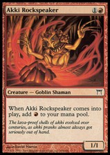 Magic the Gathering MTG Akki Rockspeaker (154) Champions of Kamigawa   LP