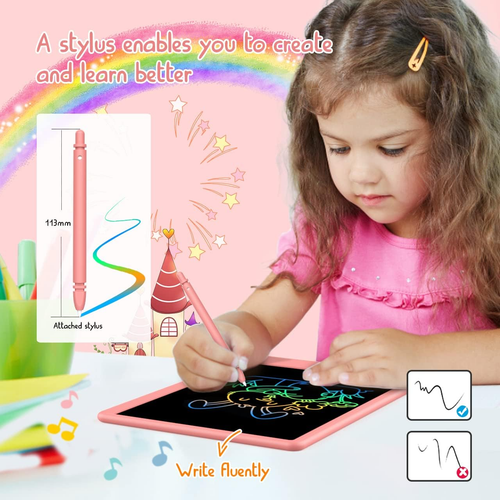 LCD Writing Tablet Doodle Board, 10.5" Colorful Drawing Pad, Electronic Drawing - Picture 3 of 8
