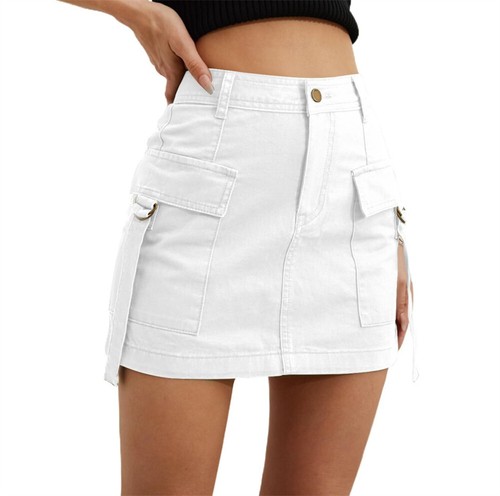 Women Casual Summer Skirts High Waisted Mini Short Skirts with Pockets - Bild 18 von 20