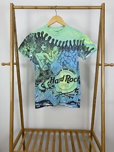 VTG-Hard-Rock-Cafe-Mermaid-All-Over-Print-North-Shore-Hawaii-World-Cup-T-Shirt-S