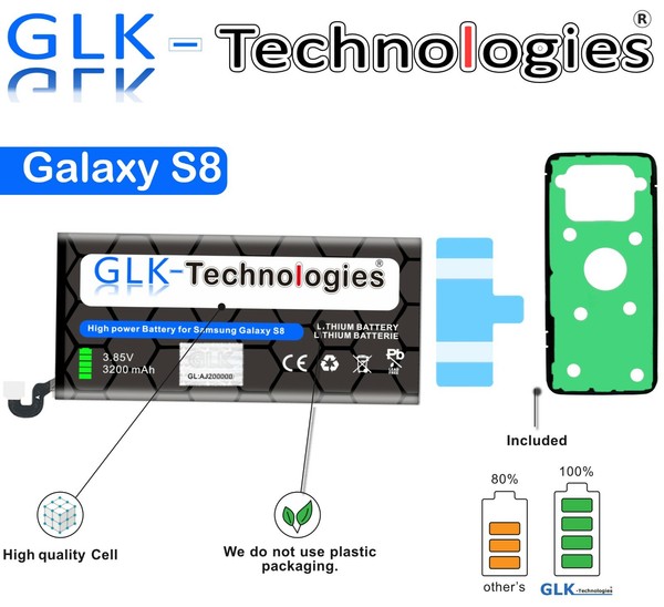 Glk Akku Batterie FüR Samsung Galaxy S8 SM-G950F SM-G950U P R O / Neu / Ohne Set-image