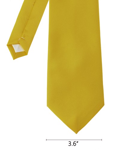 Manzini Neckwear® New Hot Trend! Solid Color Plain Classic Necktie Men's Tie  - Picture 82 of 144