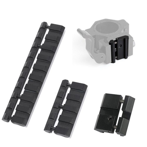 Adattatore a scatto 11 mm coda di rondine a 20 mm Picatinny Rail attacco cannocchiale fucile UK - Foto 4 di 13