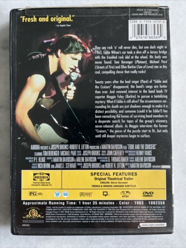 Eddie and the Cruisers (DVD, 1983) Tom Berenger, Michael Pare, Ellen Barkin, HTF - Picture 2 of 3