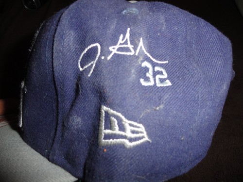 Blue and Gray Georgetown Hoyas 9FIFTY Snapback Cap Hat Lid with Facsimile Autos - Picture 2 of 6