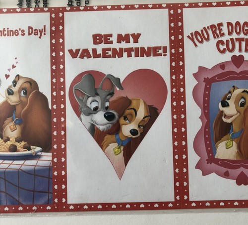 Lady And The Tramp Disney Valentines Day Cards set of 4 Movie Promotion 2018 - Picture 3 of 8
