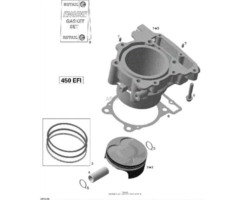 GENUINE CAN-AM, ATV, DS 450 , 2008-2015, PISTON & RINGS -96.96mm. - Picture 14 of 17