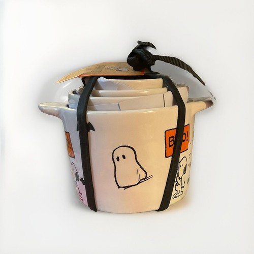 NEW Rae Dunn Snoopy Peanuts Halloween Decor Measuring Cups Set of 4 NWT - Picture 3 of 5