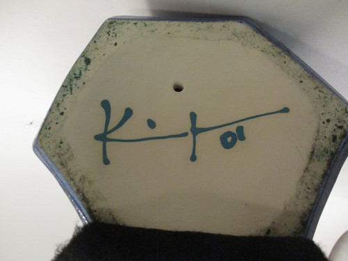 Huge 17" Decorative Art Pottery Vase Ceramic Designer Signed Funky Modern Unique - Picture 2 of 11