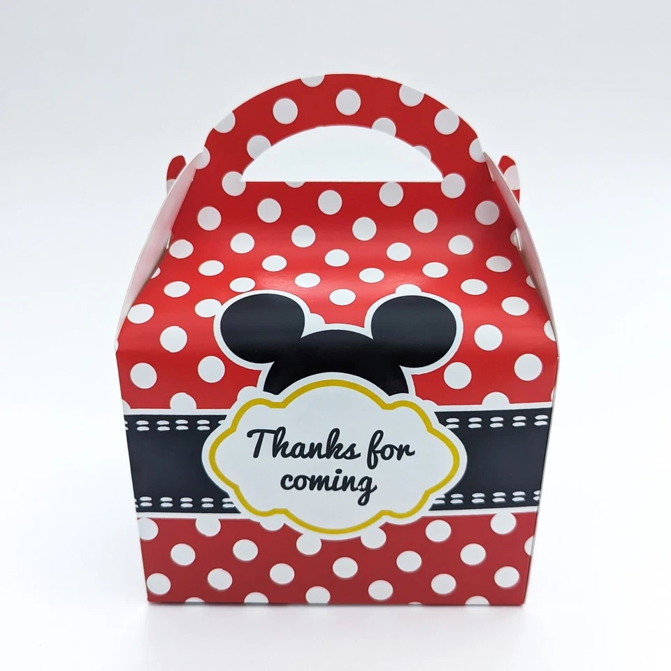 Cajas de fiesta personalizadas para niños Mickey Mouse regalo favorito Foto 2 de 4