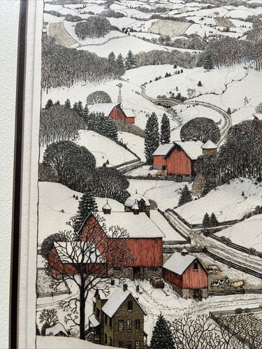 Numbered And Signed Etching “ Winter In The Country “ by Susan Hunt-Wulkowicz - Picture 3 of 20