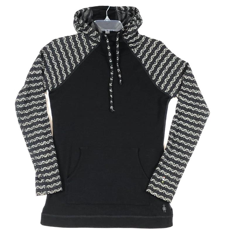 smartwool merino wool 250 drape neck lightweight geometric hoodie