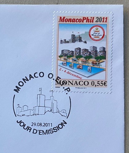MONACO - FDC - "MONACOPHIL 2011" Esposizione filatelica internazionale - Foto 2 di 3