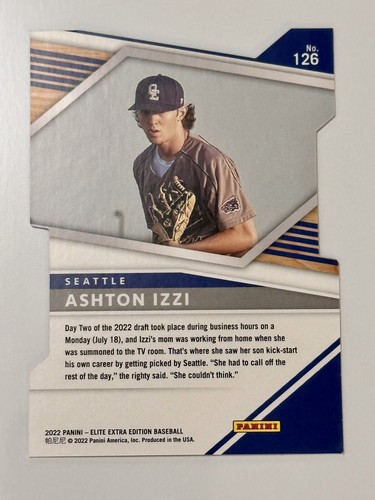 2022 Panini Elite Extra Edition - Ashton Izzi #126 Decade Die-Cut 40/999(RC) - Picture 2 of 2