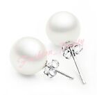 New! Super Pretty & Adorable 12Mm Pearl Stud Earrings - - Amazing Deal
