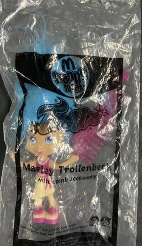 Marley Trollenbeck doll Trollz toy McDonalds 2006 original sealed Pack With Comb - Bild 6 von 6