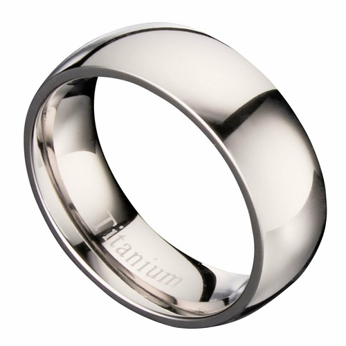 Titanium 3mm-9mm Wedding Band Polished Comfort Fit Ring - Picture 7 of 19
